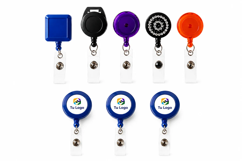 Yoyos retráctiles portacredencial de colores para sujetar el fotocheck